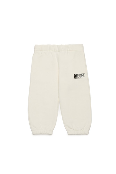 Shop Diesel Kids Pdeb Logo Printed Trousers In White
