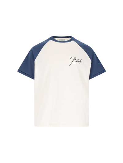 Shop Rhude 'raglan' T-shirt In Cream