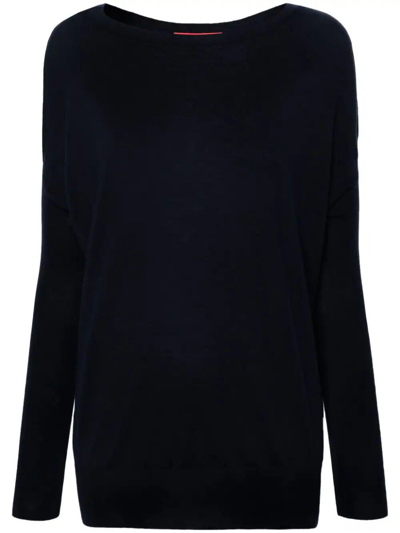 Shop Wild Cashmere Boat-neck Sweater In Blue