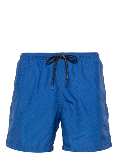Shop Drumohr Swim Shorts In Blue