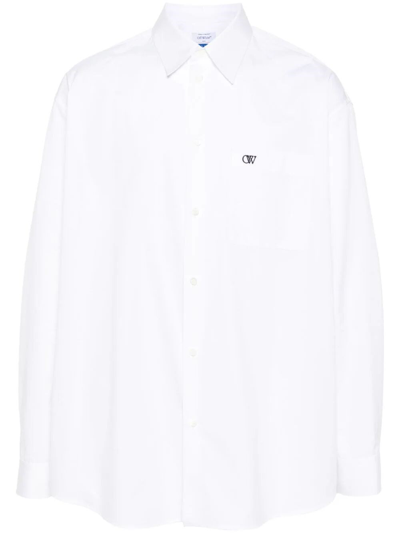 Shop Off-white `ow Emb` Overshirt In White