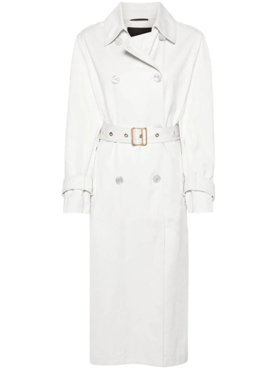 Shop Moorer `thelma` Trench Coat In Gray
