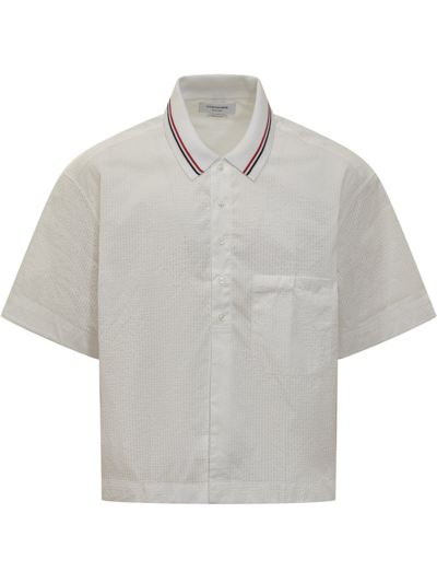 Shop Thom Browne Buttoned Short In White