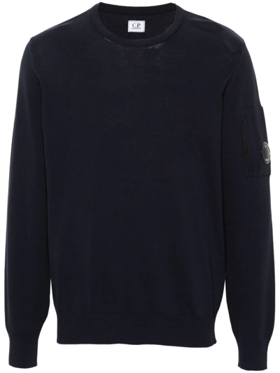 Shop C.p. Company Knit Crew-neck Sweater In Blue