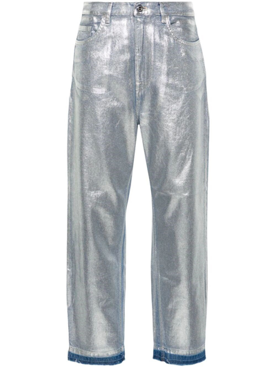 Shop Elisabetta Franchi Jeans In Metallic