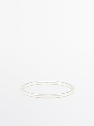 Massimo Dutti Plain Bracelet In Silver