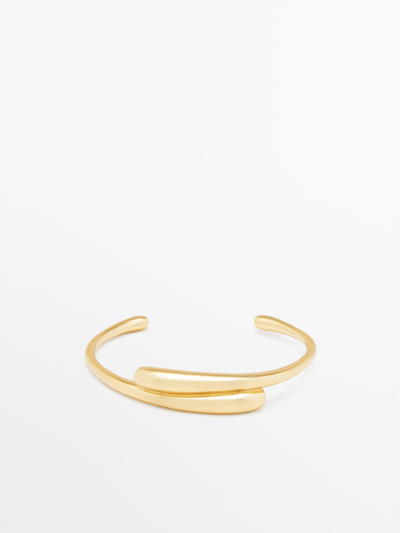 Shop Massimo Dutti Wraparound Bracelet In Golden