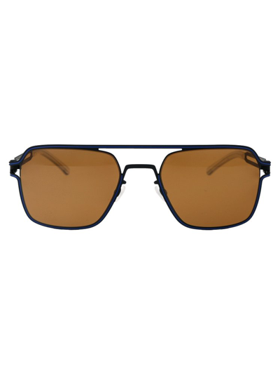 Shop Mykita Riku Navigator Frame Sunglasses In Blue