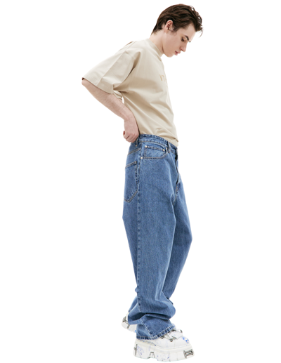 Vtmnts Wide Straight Jeans In Blue