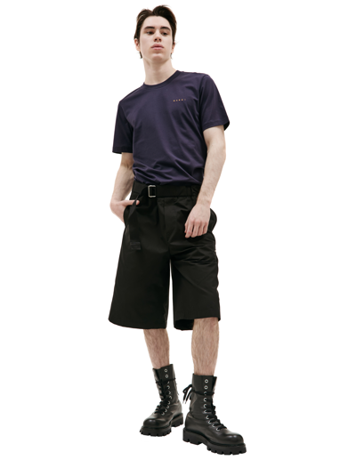 Oamc Shorts In Black Cotton In Black