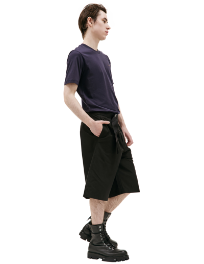Oamc Shorts In Black Cotton In Black