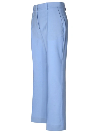 Shop Lanvin Wide Trousers In Blue