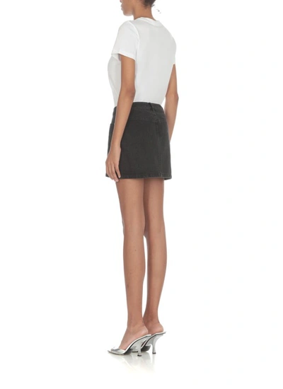 Shop Apc Cotton Mini Skirt In Black