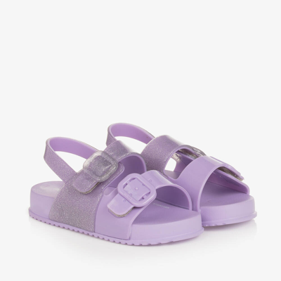 Shop Mini Melissa Girls Lilac Purple Velcro Sandals