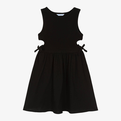 Shop Mayoral Girls Black Cotton Dress