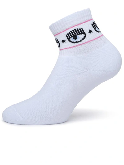 Shop Chiara Ferragni White Cotton Blend Socks