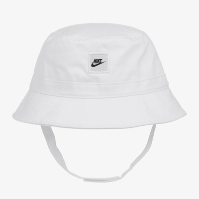 Shop Nike Boys White Cotton Bucket Hat