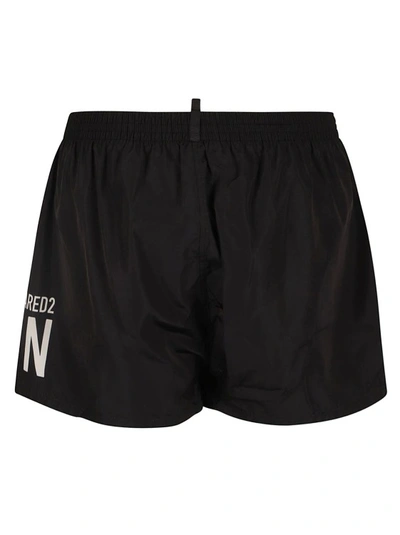 Shop Dsquared2 Boxer Midi Swim Shorts In Black