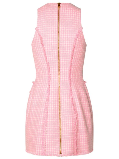 Shop Balmain Sleeveless Dress In Pink