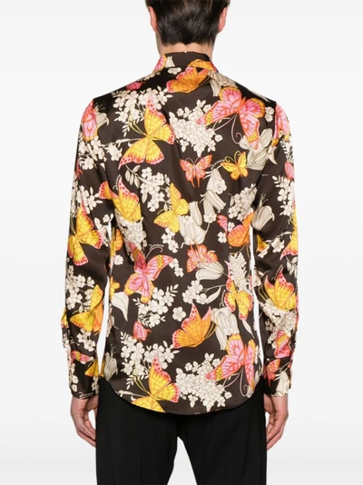 Shop Dsquared2 Butterfly Shirt In Multicolor
