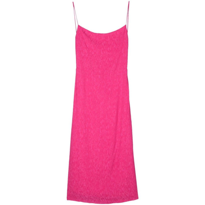 Shop Iro Strapped Square Neck Dress In Pink