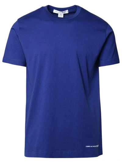 Shop Comme Des Garçons T-shirt Mini Logo In Blue
