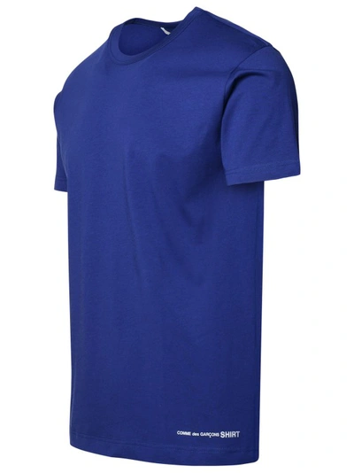Shop Comme Des Garçons T-shirt Mini Logo In Blue