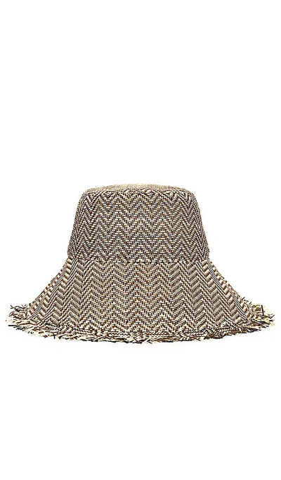 Shop Brixton Alice Packable Bucket Hat In 黑色 & 自然色