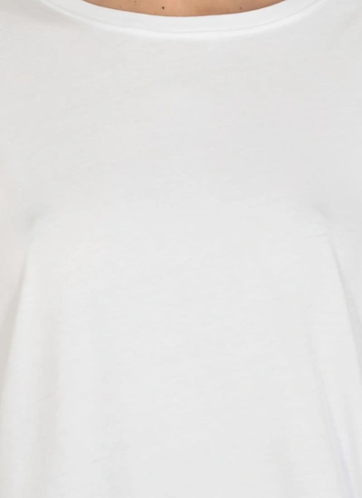 Shop Dries Van Noten T-shirt With Draped Knot In White
