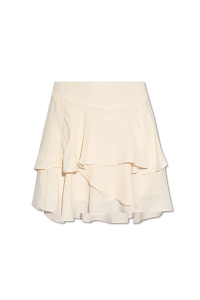 Shop Iro Emerie Layered Mini Skirt In Beige