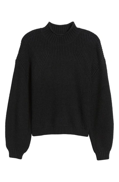 Shop Bp. Mock Neck Sweater In Black Jet
