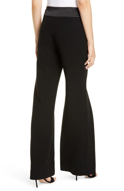 Shop Simkhai Jonathan  Front Slit Crepe Satin Combo Pants In Black