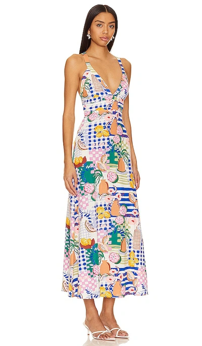 Minkpink Al Fresco Midi Dress In 野餐印花