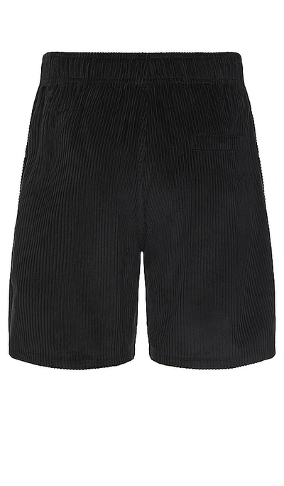 Shop Pleasures Flip Corduroy Shorts In 黑色