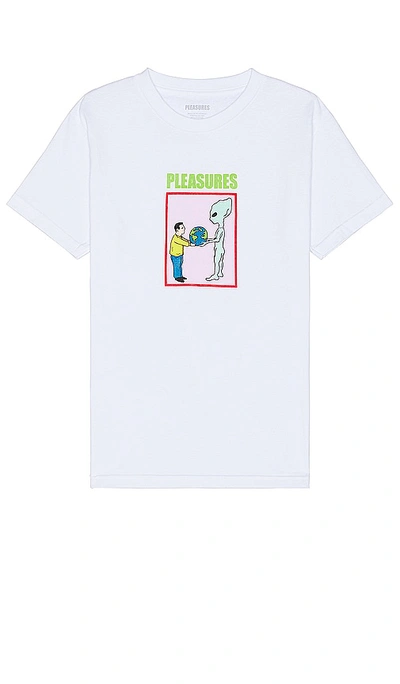 Shop Pleasures Gift T-shirt In 白色