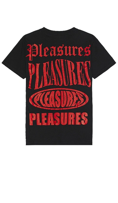 Shop Pleasures Stack T-shirt In 黑色