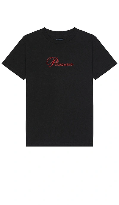 Shop Pleasures Stack T-shirt In 黑色