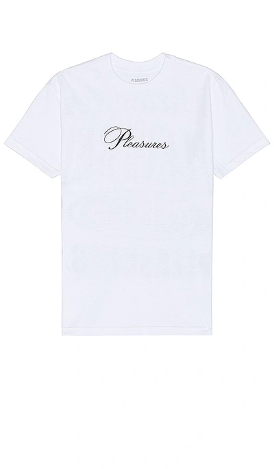 Shop Pleasures Stack T-shirt In 白色