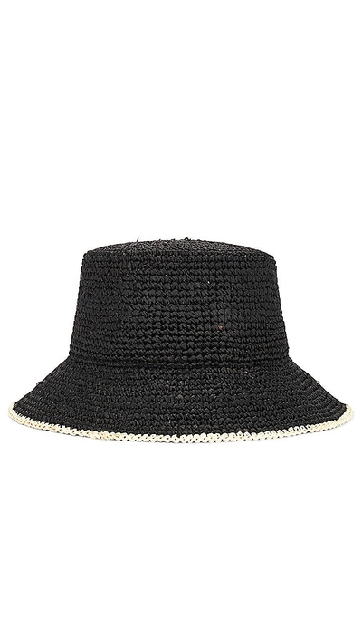 Shop L*space Isadora Bucket Hat In 黑色&奶油色