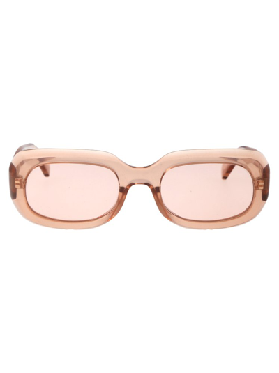 Shop Longchamp Rectangular Frame Sunglasses In Pink