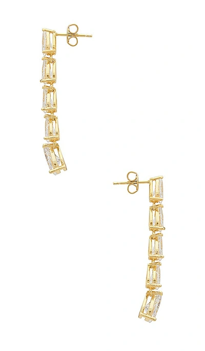 Shop Shashi Kamila Drop Earring In 金色