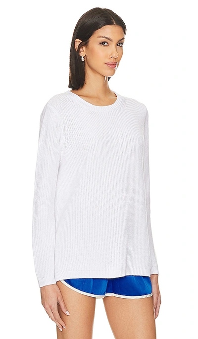 Shop 525 Emma Crewneck Sweater In 漂白白色