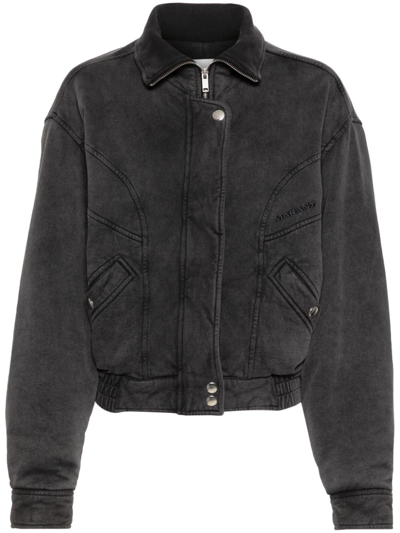 Shop Marant Etoile Black Paverti Cotton Bomber Jacket