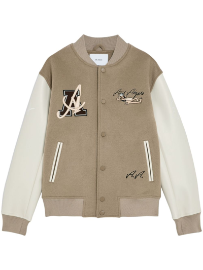 Shop Axel Arigato Giacca Varsity Wes In Brown