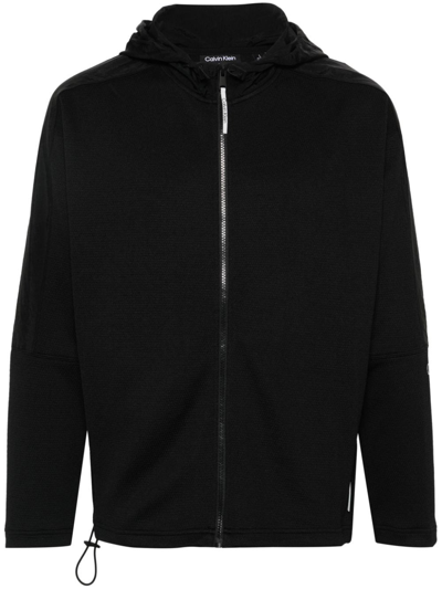 Shop Calvin Klein Sport Calvin Klein Giacca Con Cappuccio In Black
