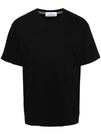 Shop Stone Island T-shirt Con Stampa In Black