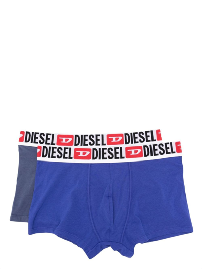 Shop Diesel Set Di 2 Boxer Con Banda Logo In Black