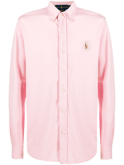 Shop Polo Ralph Lauren Camicia Oxford In Pink