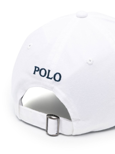 Shop Polo Ralph Lauren Cappello Da Baseball Con Ricamo In White