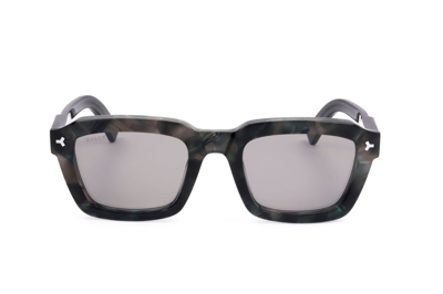 Shop Bally Rectangular Frame Sunglasses In Black